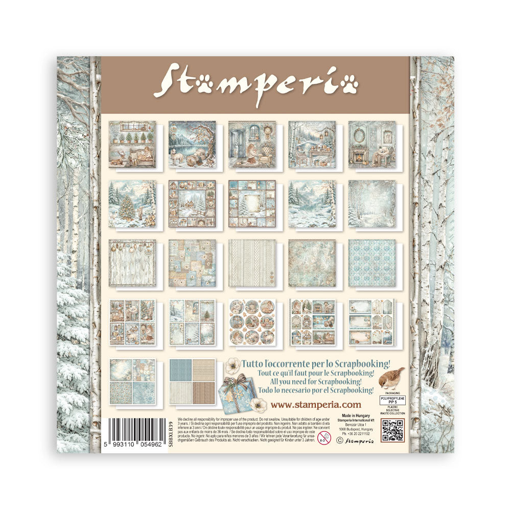Scrapbooking Printed Pad For Art And Craft 22 Sheets cm 30.5x30.5 (12"x12") Single Face - White Christmas