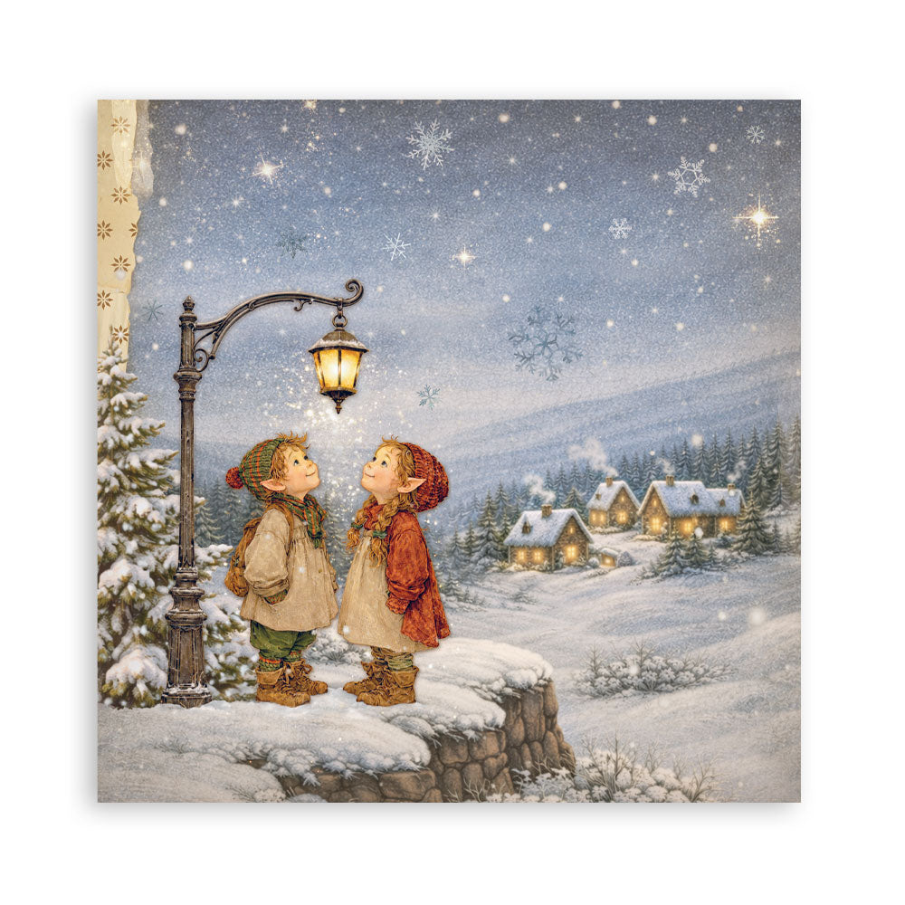 Scrapbooking Printed Pad For Art And Craft 22 Sheets cm 30.5x30.5 (12"x12") Single Face - Silent Night