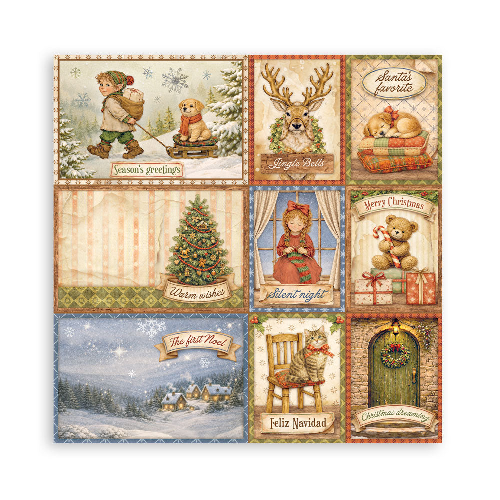 Scrapbooking Printed Pad For Art And Craft 22 Sheets cm 30.5x30.5 (12"x12") Single Face - Silent Night