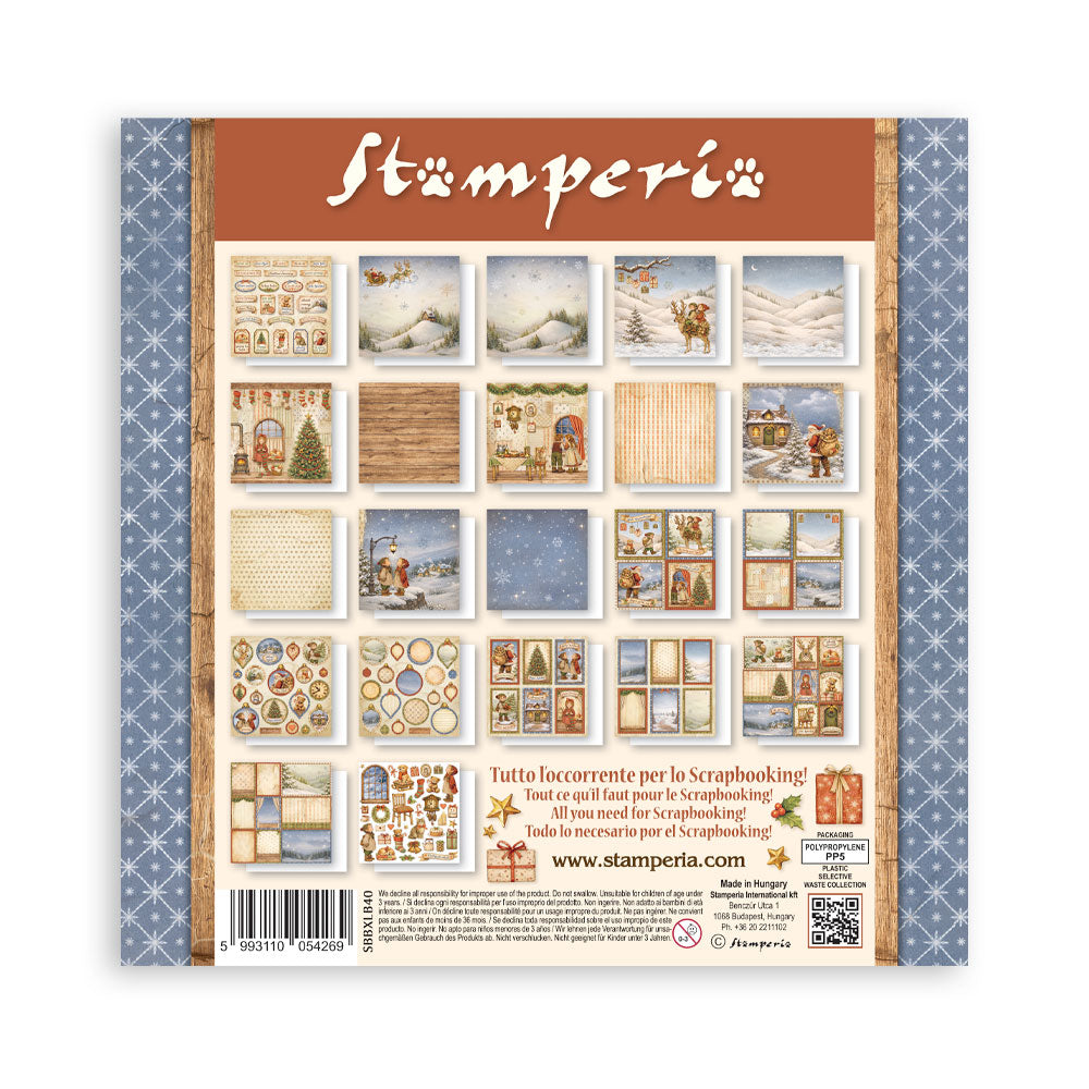 Scrapbooking Printed Pad For Art And Craft 22 Sheets cm 30.5x30.5 (12"x12") Single Face - Silent Night