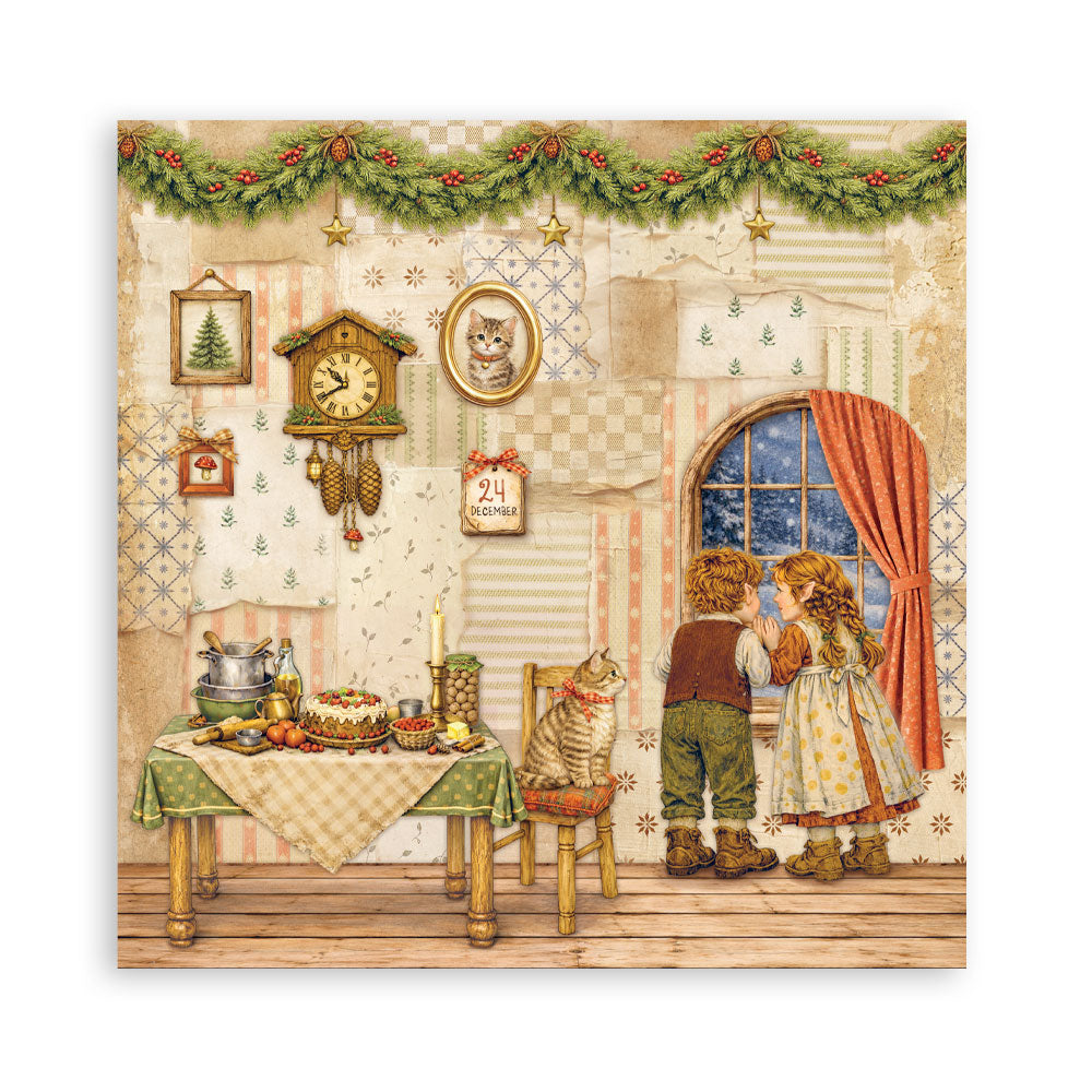 Scrapbooking Printed Pad For Art And Craft 22 Sheets cm 30.5x30.5 (12"x12") Single Face - Silent Night