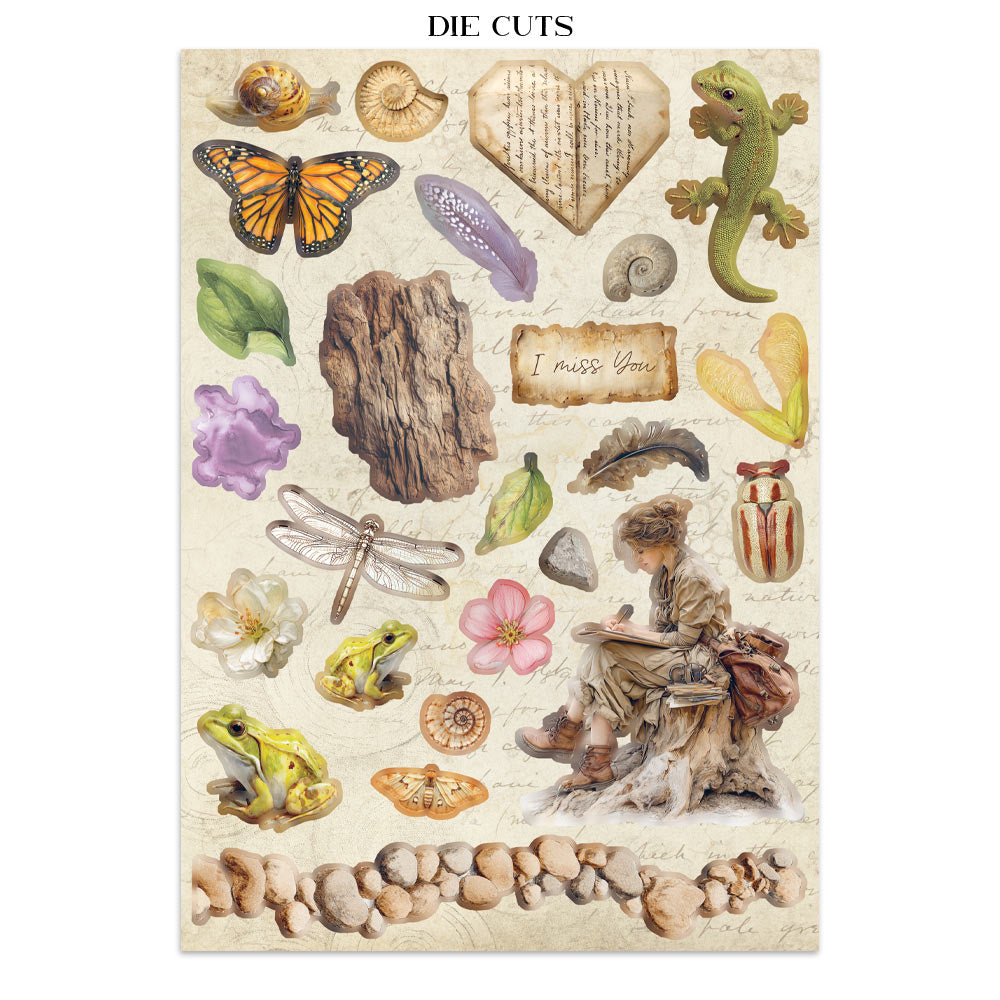 Printed Art Junk Journal: Stickers, Cut-Outs, Backgrounds For Art And Craft - All Around