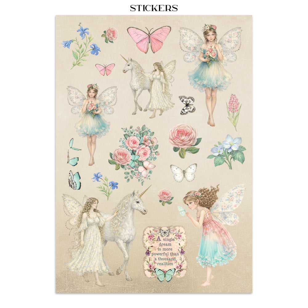 Printed Art Junk Journal: Stickers, Cut-Outs, Backgrounds For Art And Craft - Wonderland