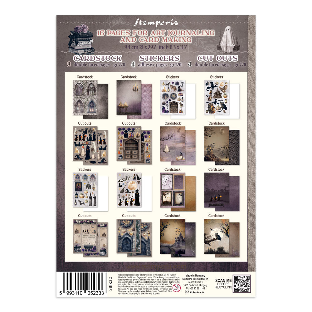 Printed Art Junk Journal: Stickers, Cut-Outs, Backgrounds For Art And Craft - Halloween