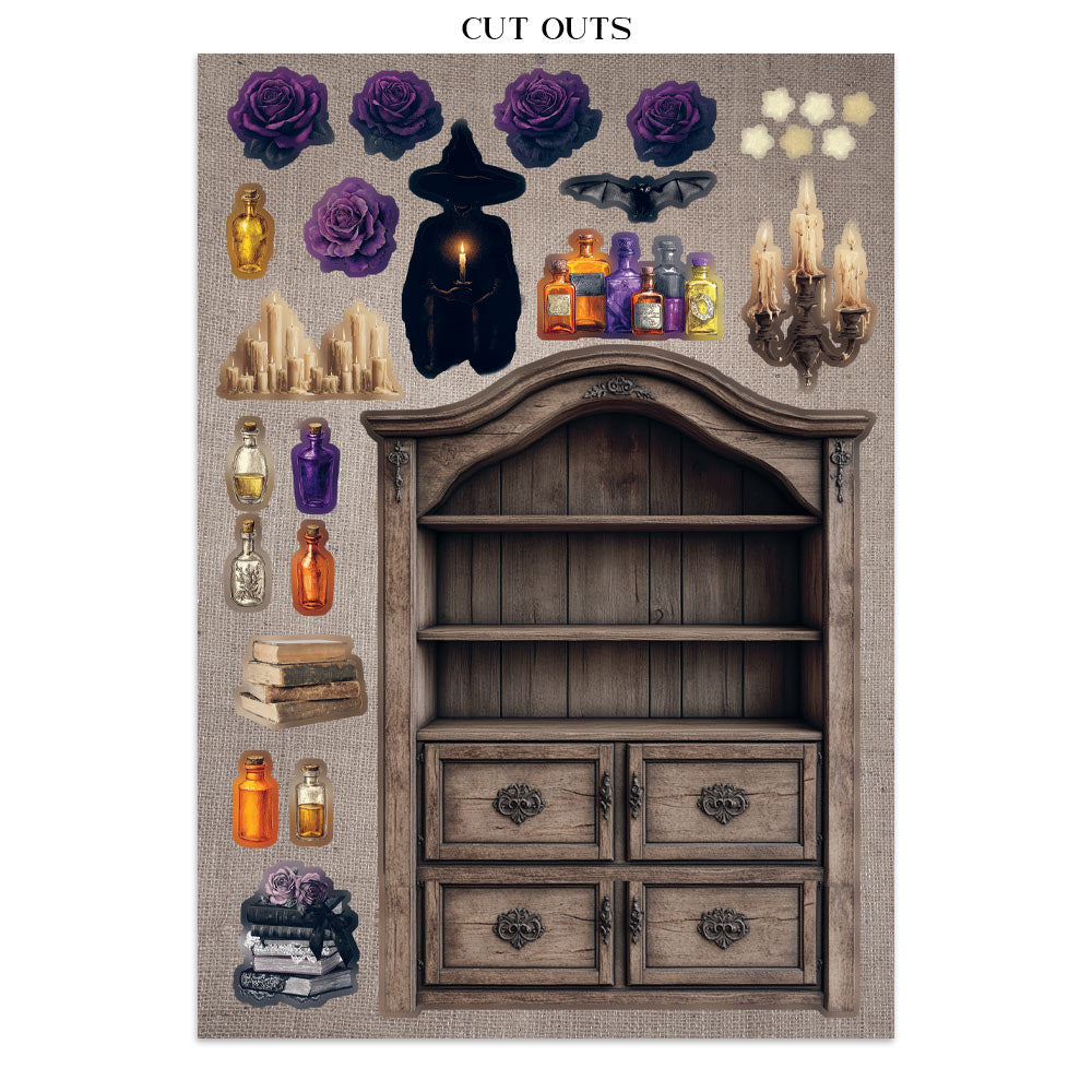 Printed Art Junk Journal: Stickers, Cut-Outs, Backgrounds For Art And Craft - Halloween