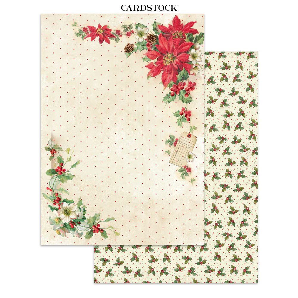 Printed Art Junk Journal: Stickers, Cut-Outs, Backgrounds For Art And Craft - Classic Christmas