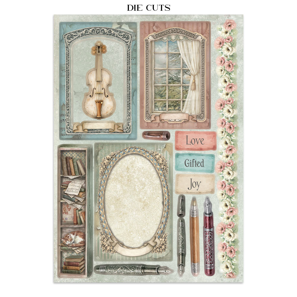 Printed Art Junk Journal: Stickers, Cut-Outs, Backgrounds For Art And Craft - Symphony