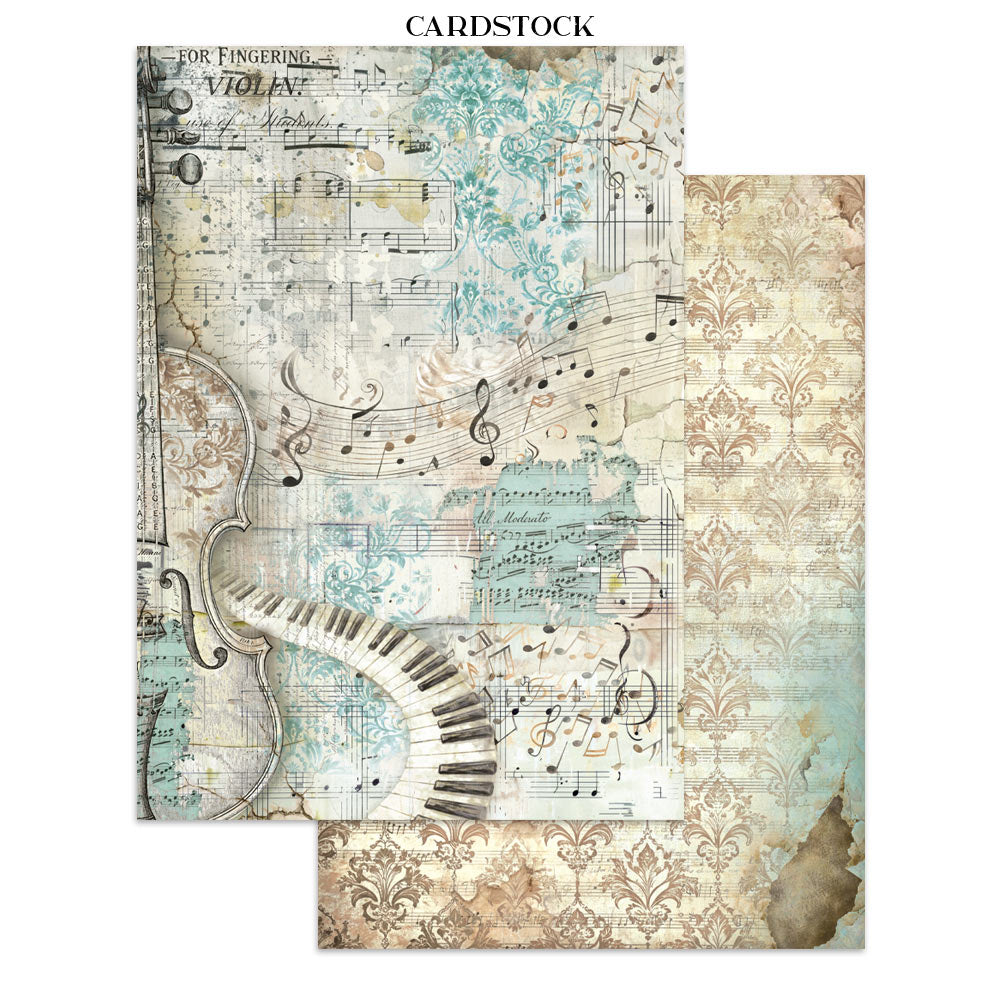 Printed Art Junk Journal: Stickers, Cut-Outs, Backgrounds For Art And Craft - Symphony