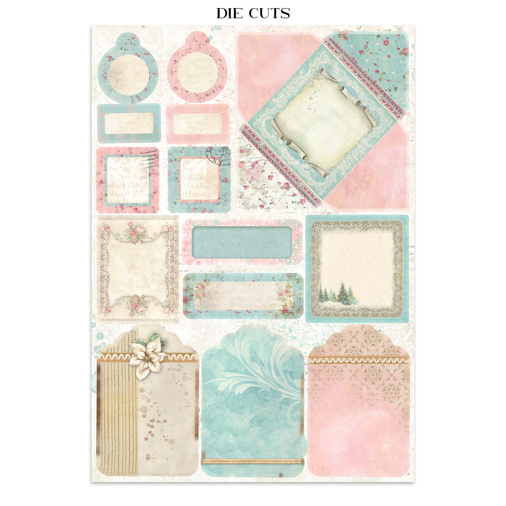 Printed Art Junk Journal: Stickers, Cut-Outs, Backgrounds For Art And Craft - Winter Magic