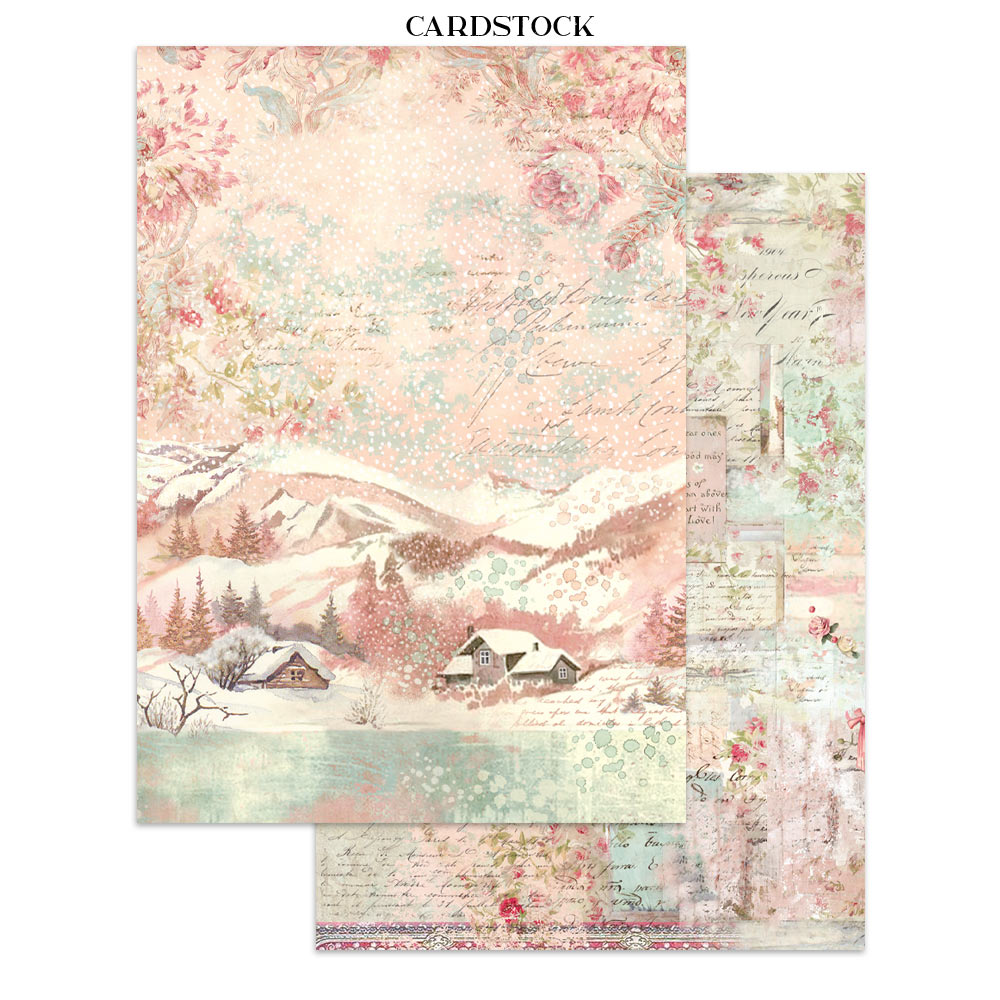 Printed Art Junk Journal: Stickers, Cut-Outs, Backgrounds For Art And Craft - Winter Magic