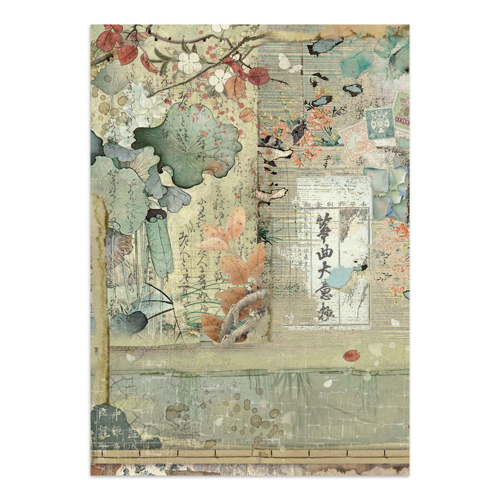 Printed Art Junk Journal: Stickers, Cut-Outs, Backgrounds For Art And Craft - Oriental Garden