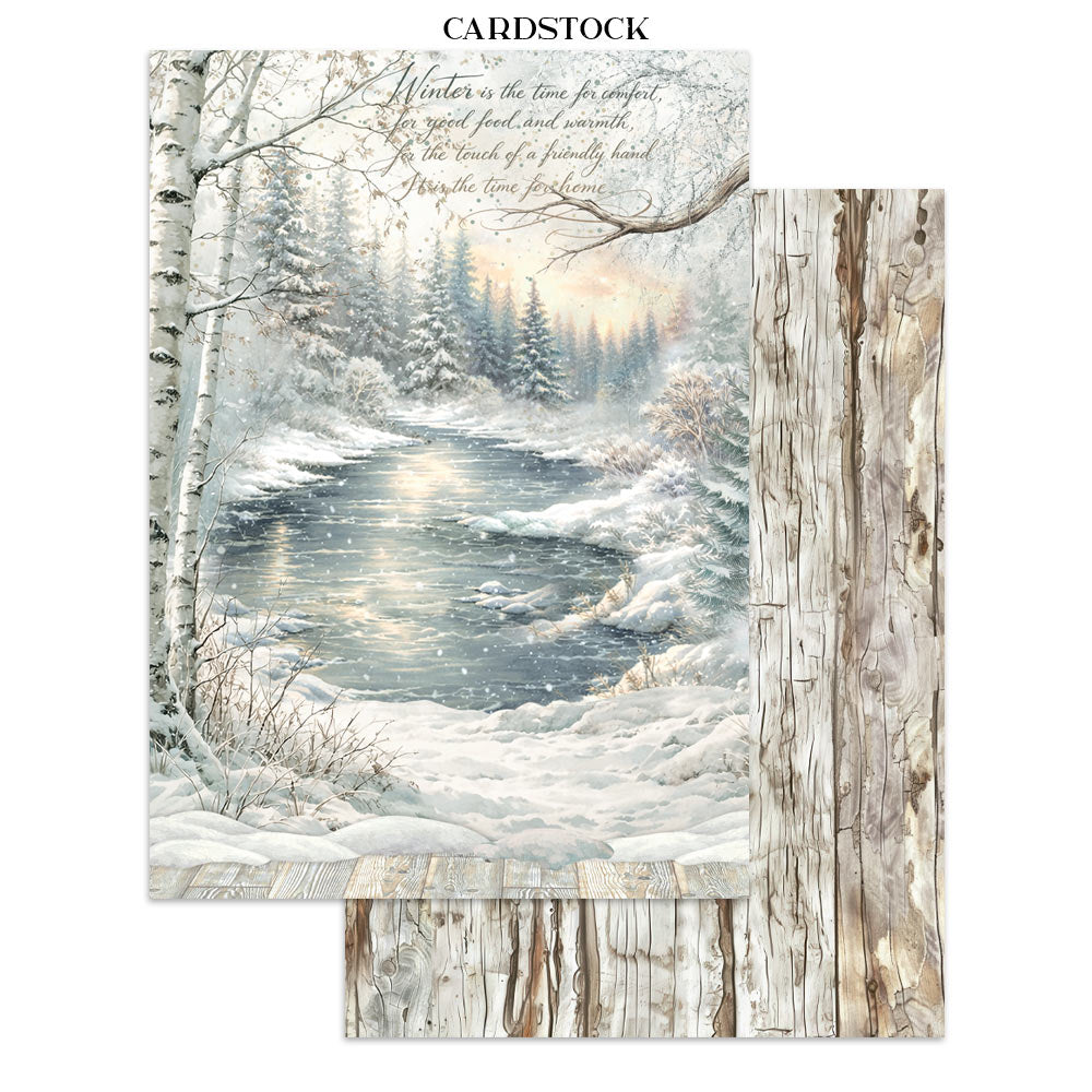 Printed Art Junk Journal: Stickers, Cut-Outs, Backgrounds For Art And Craft - White Christmas