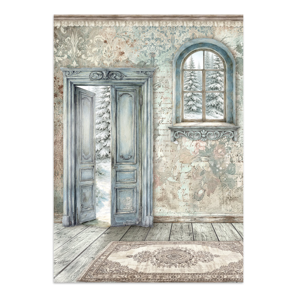 Printed Art Junk Journal: Stickers, Cut-Outs, Backgrounds For Art And Craft - White Christmas