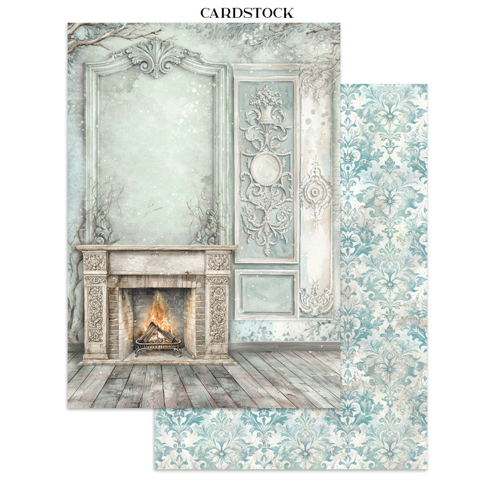 Printed Art Junk Journal: Stickers, Cut-Outs, Backgrounds For Art And Craft - White Christmas