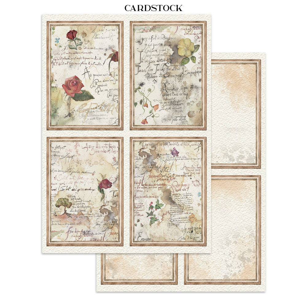 Printed Art Junk Journal: Stickers, Cut-Outs, Backgrounds For Art And Craft - Flowers And Poems