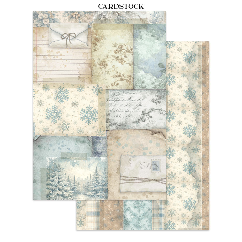 Printed Art Junk Journal Focus Points For Art And Craft A5 - White Christmas