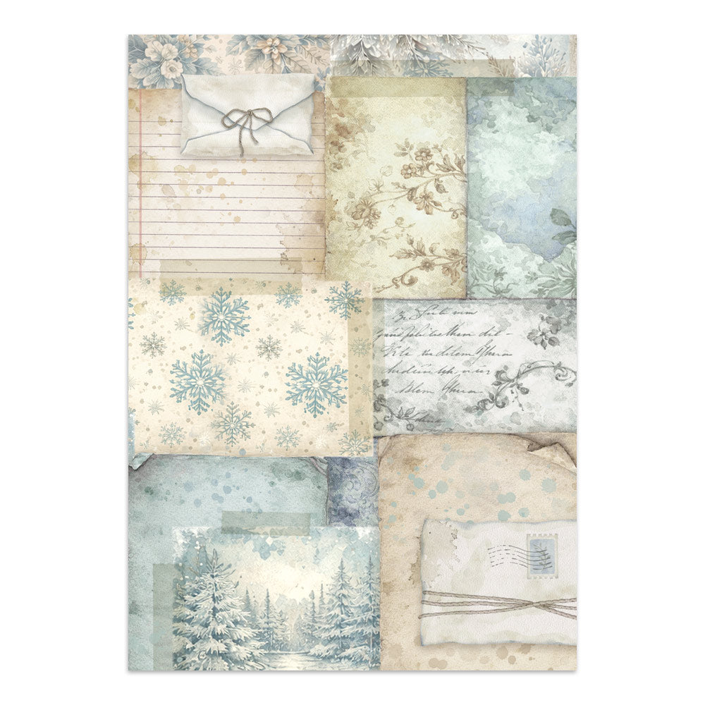 Printed Art Junk Journal Focus Points For Art And Craft A5 - White Christmas