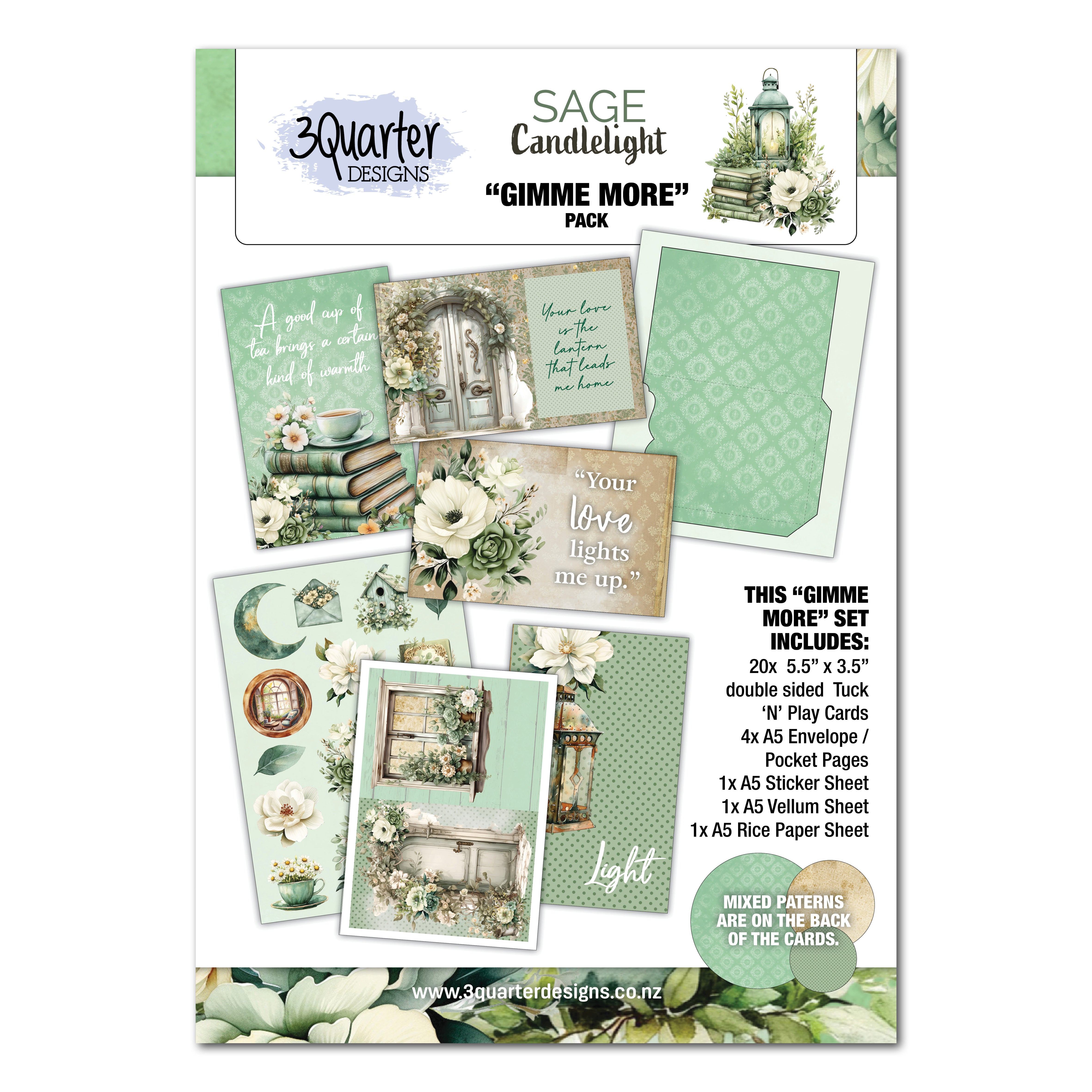 3Quarter Designs Sage Candle - Gimme More Pack