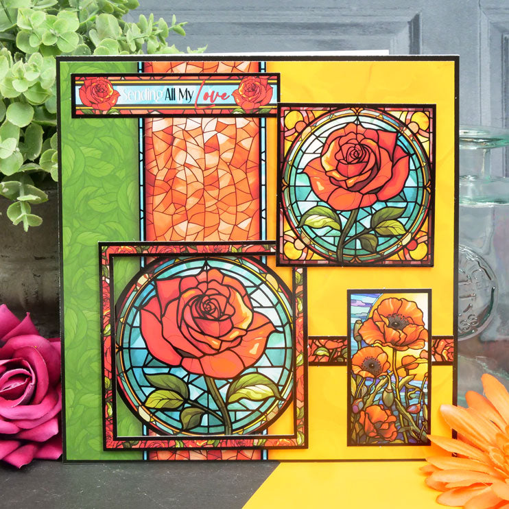 Stained Glass Florals Luxury Topper Collection