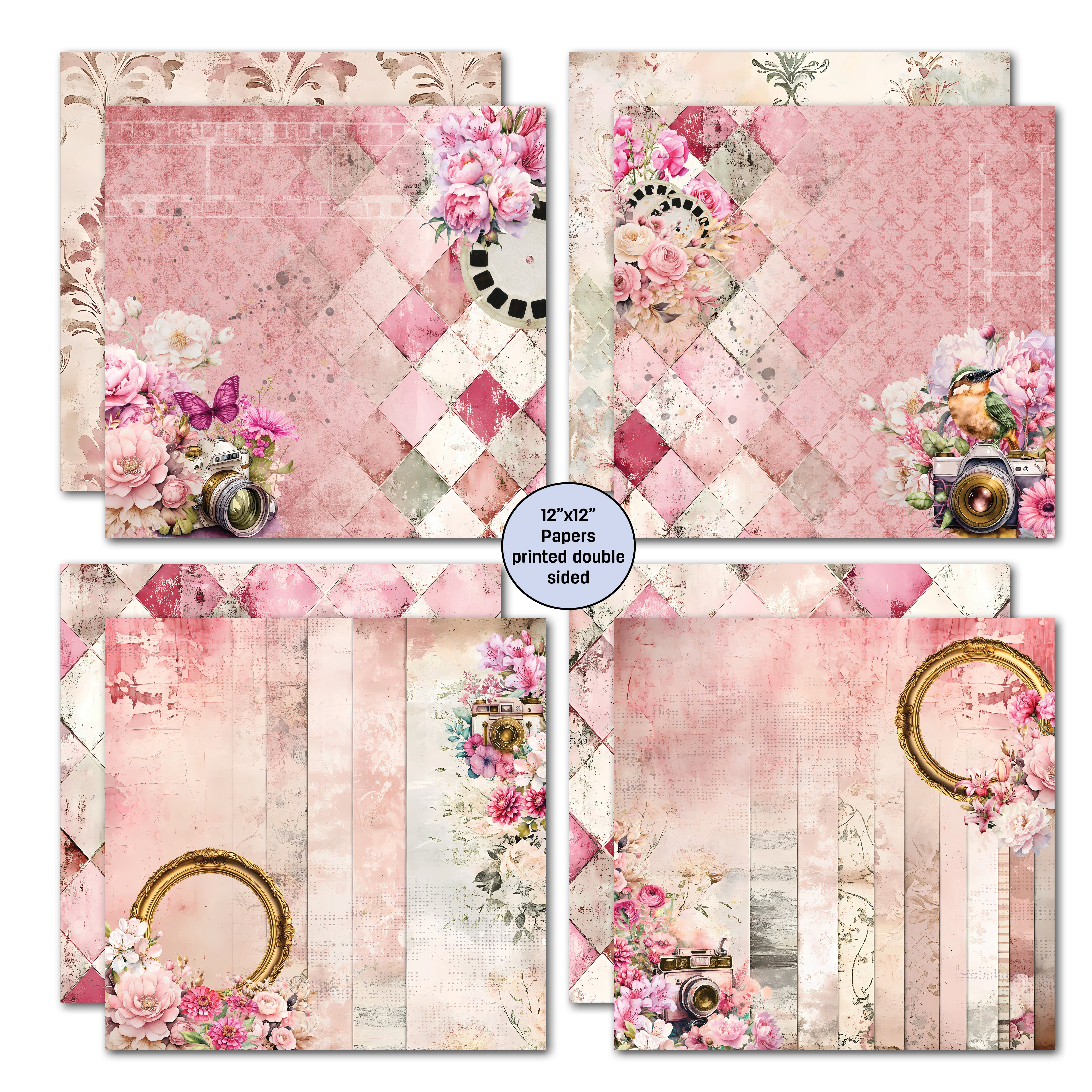 3Quarter Designs Shutter Glam 12x12 Designer Paper & Diecuts Set