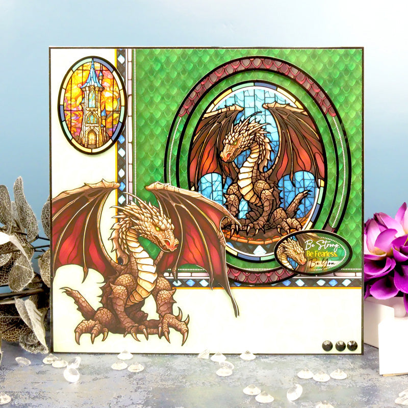 Stained Glass Mystical Worlds Luxury Topper Collection