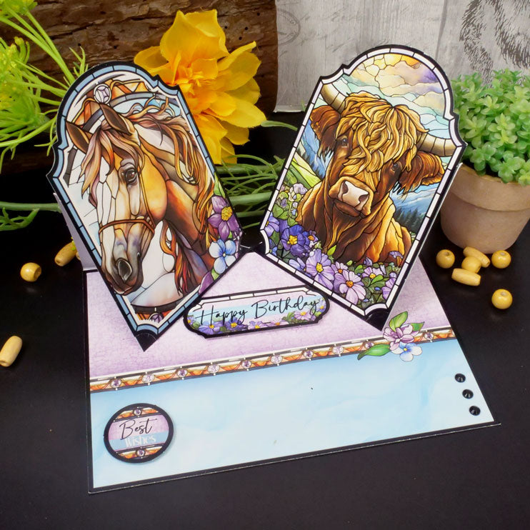 Stained Glass Wonderful Wildlife Luxury Topper Collection