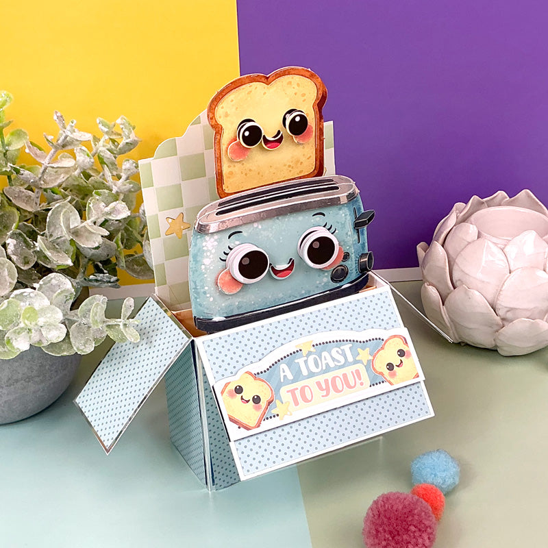 Side-Pop Stepper Card - A Toast to You!