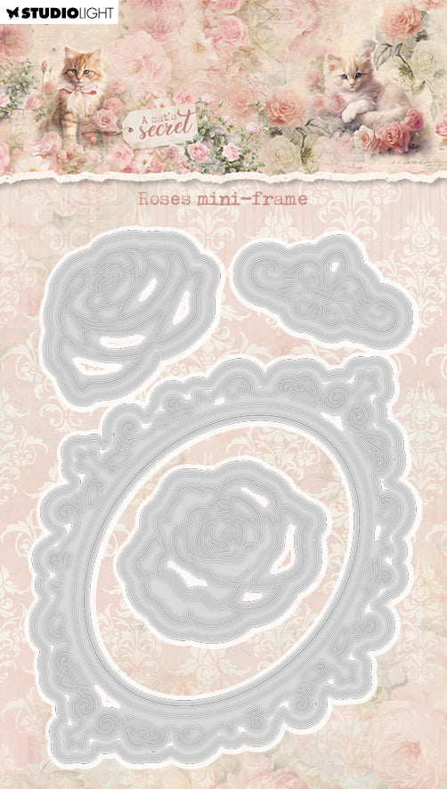 SL Cutting Die Roses Mini-Frame A Cat's Secret 9 Pieces