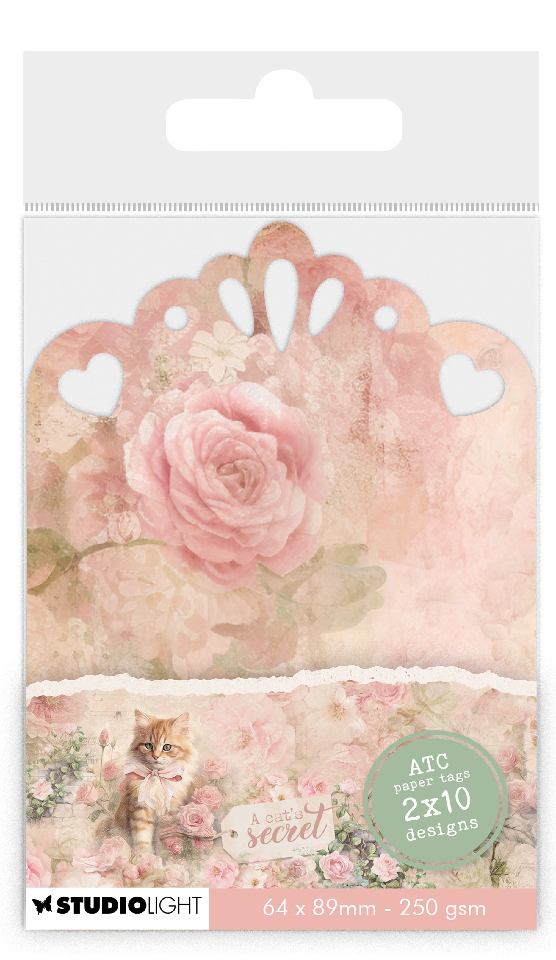 SL Tags ATC, 250 gsm Paper A Cat's Secret 20 Pieces