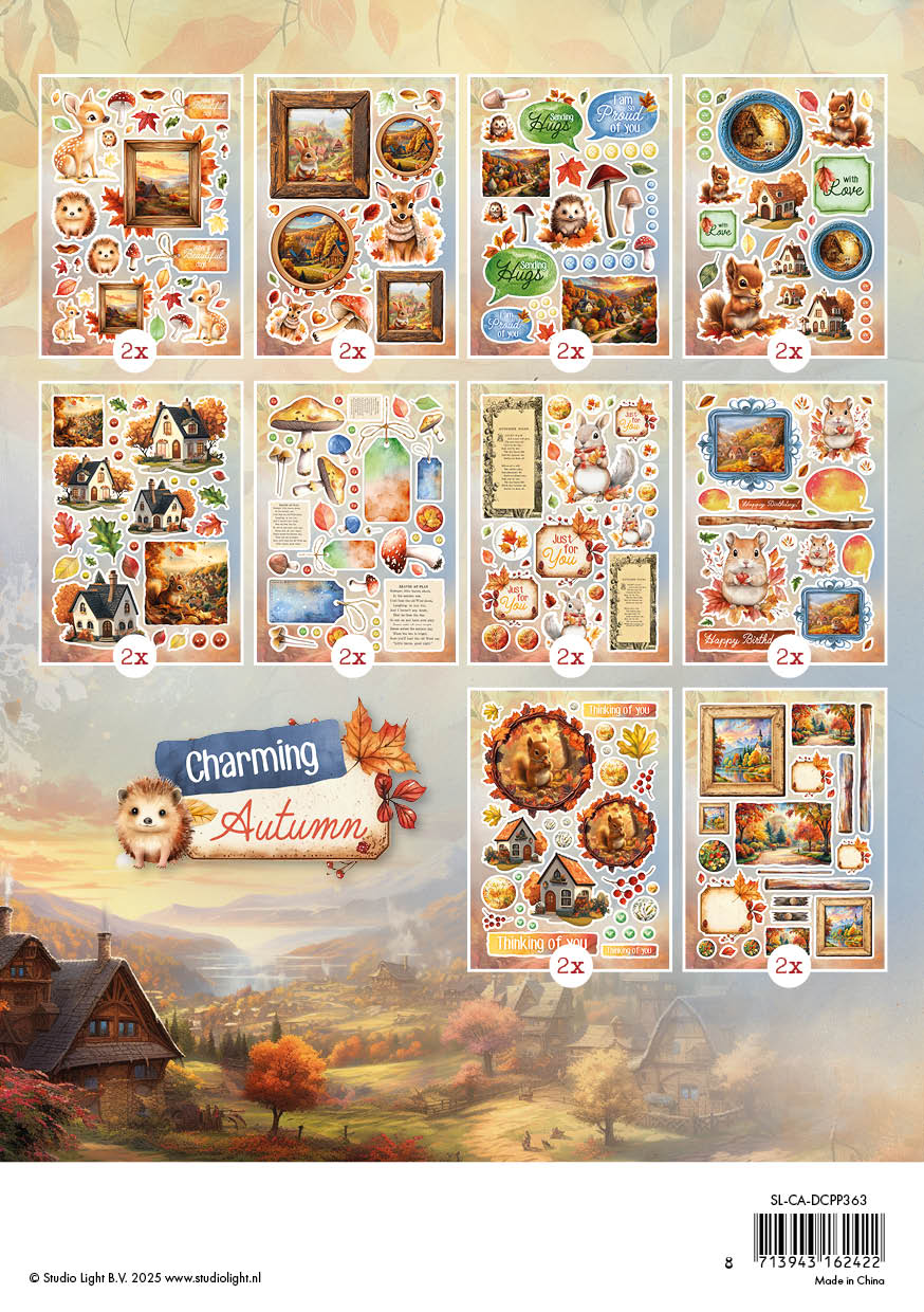 SL Die-Cut Paper Pad Paper Elements Charming Autumn 20 Sheets