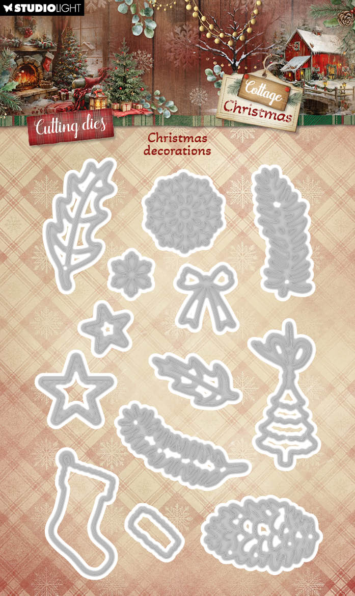 SL Cutting Dies Christmas Decorations Cottage Christmas