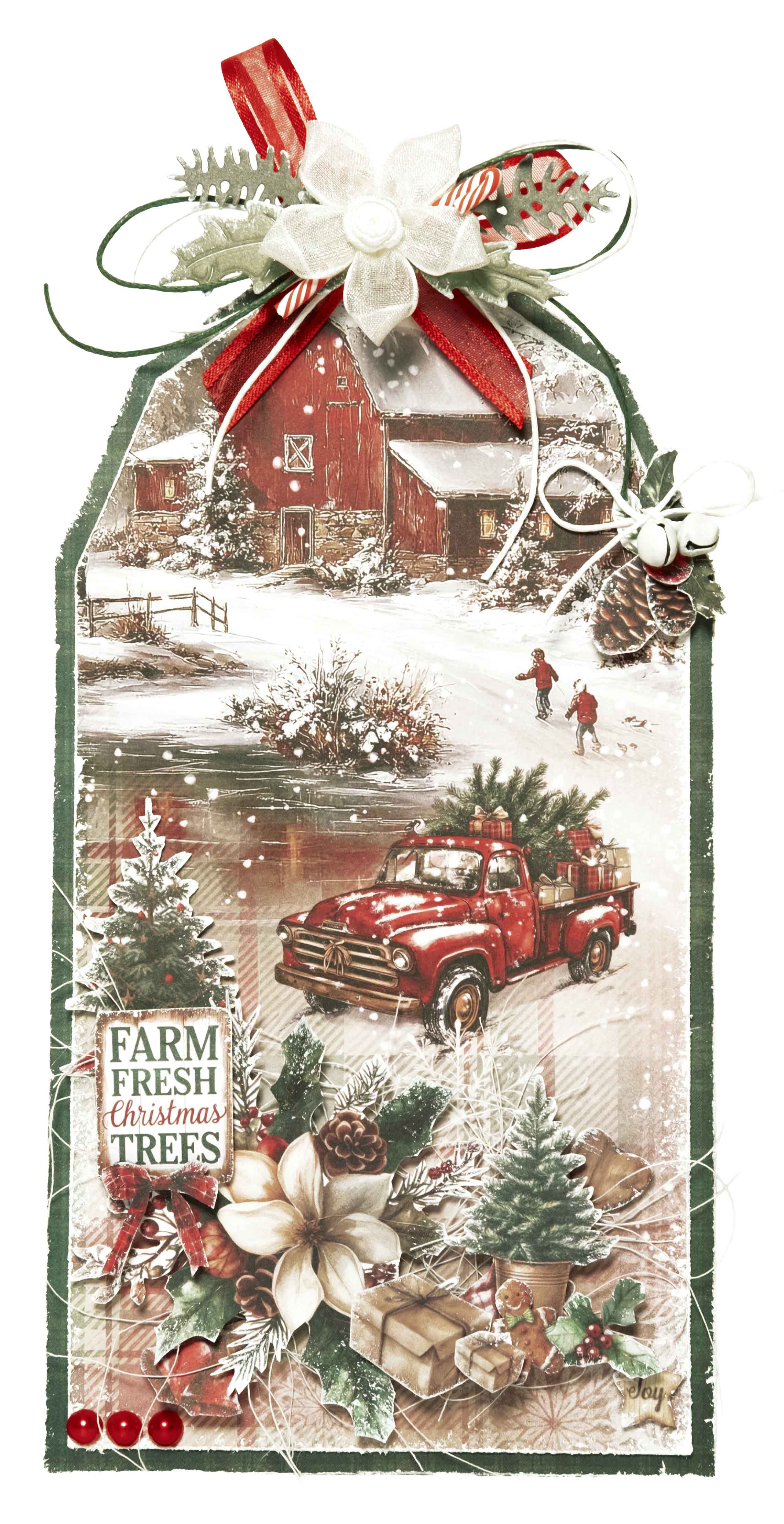 SL Tag Paper Pad White Tags Cottage Christmas 20 Sheets
