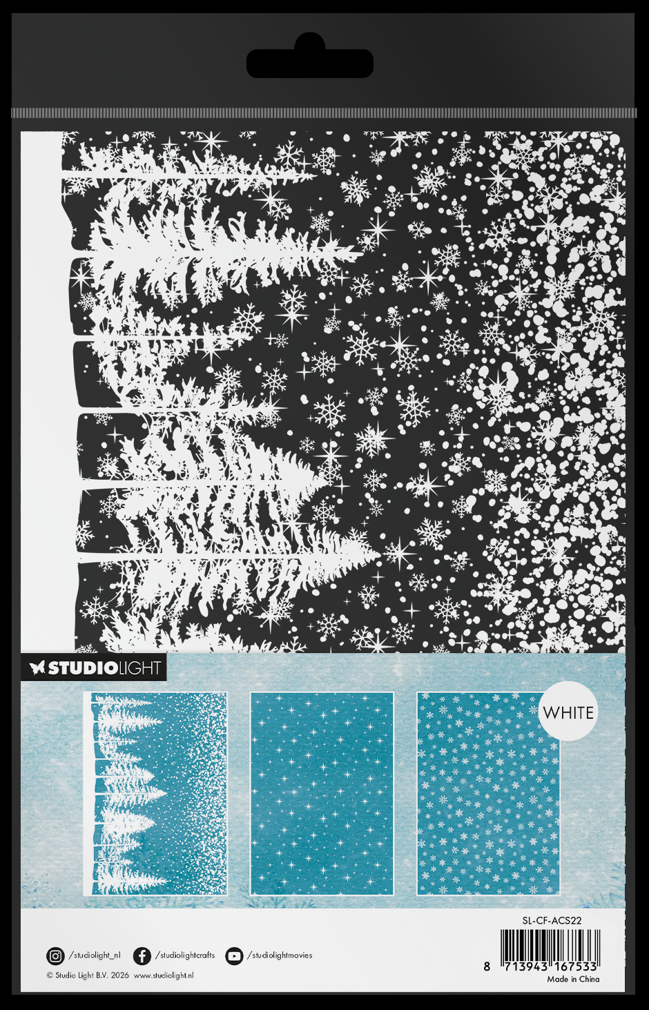 SL Acetate Sheets Snow & Landscape Christmas Forest 6 Sheets