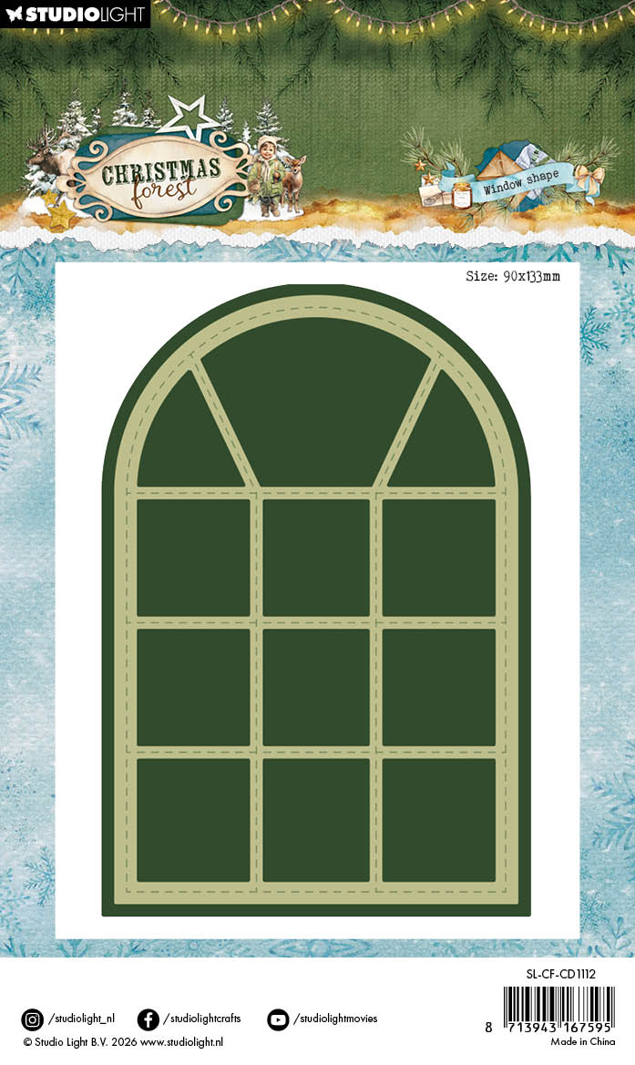 SL Cutting Dies Window Shape Christmas Forest 2 Pieces