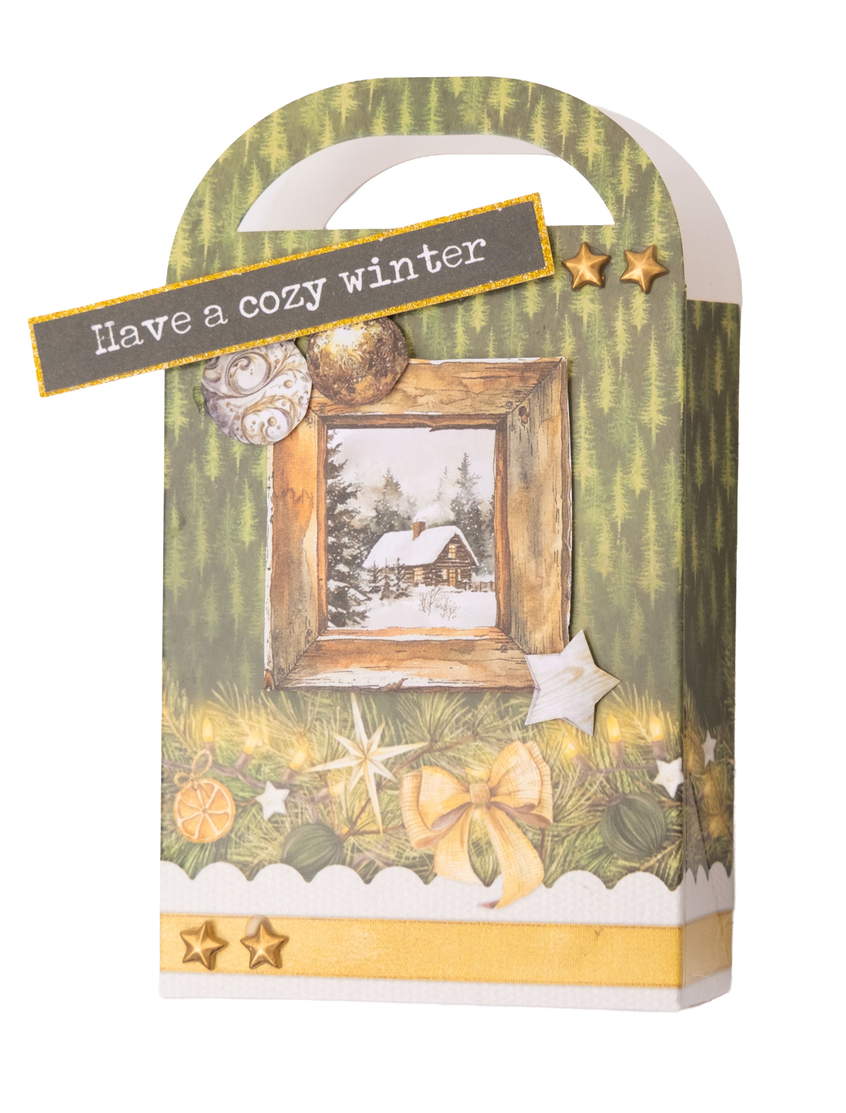 SL Giftbox Paper Pad Giftbag Christmas Forest 18 Sheets