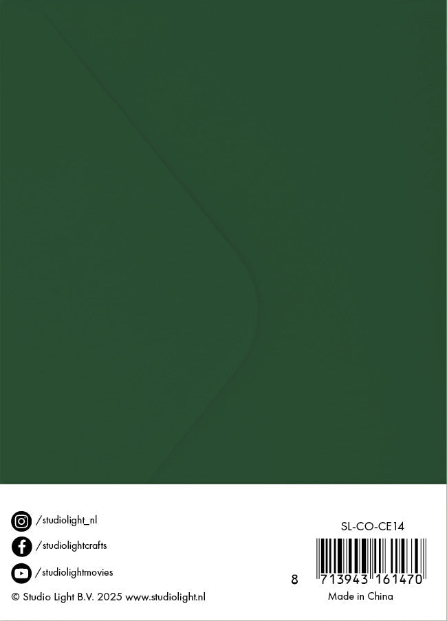 SL Cards & Envelopes Christmas Green Consumables 20 Pieces