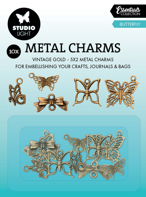 SL Metal Charms Butterfly Consumables 10 PC