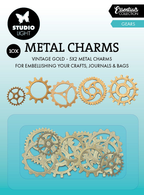 SL Metal Charms Gears Consumables 10 PC