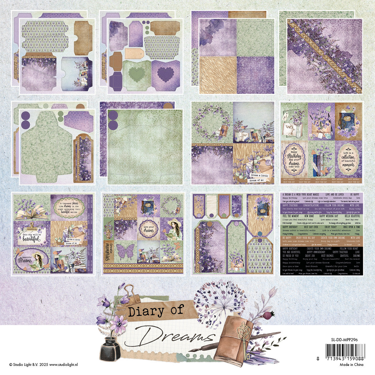 SL Mixed Paper Pad Envelopes Diary of Dreams 36 SH
