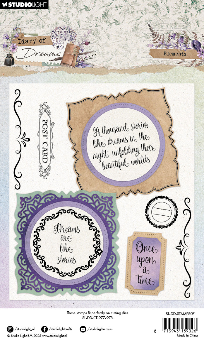SL Clear Stamps Elements Diary of Dreams 11 PC