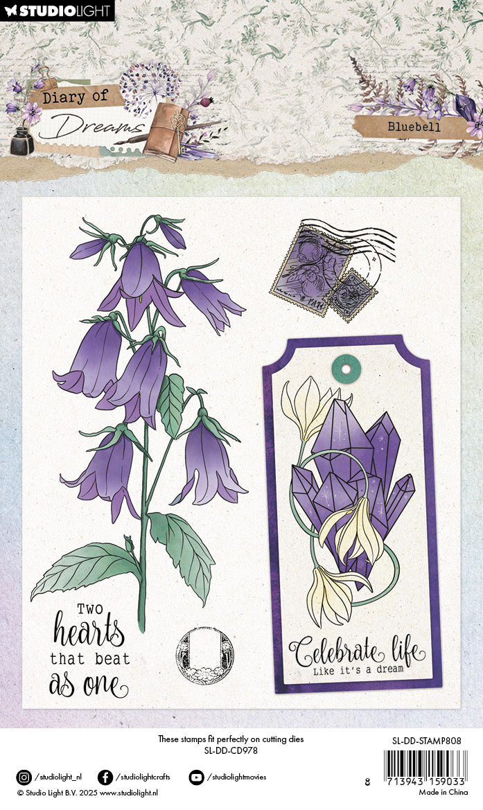 SL Clear Stamps Blue Bell Diary of Dreams 6 PC