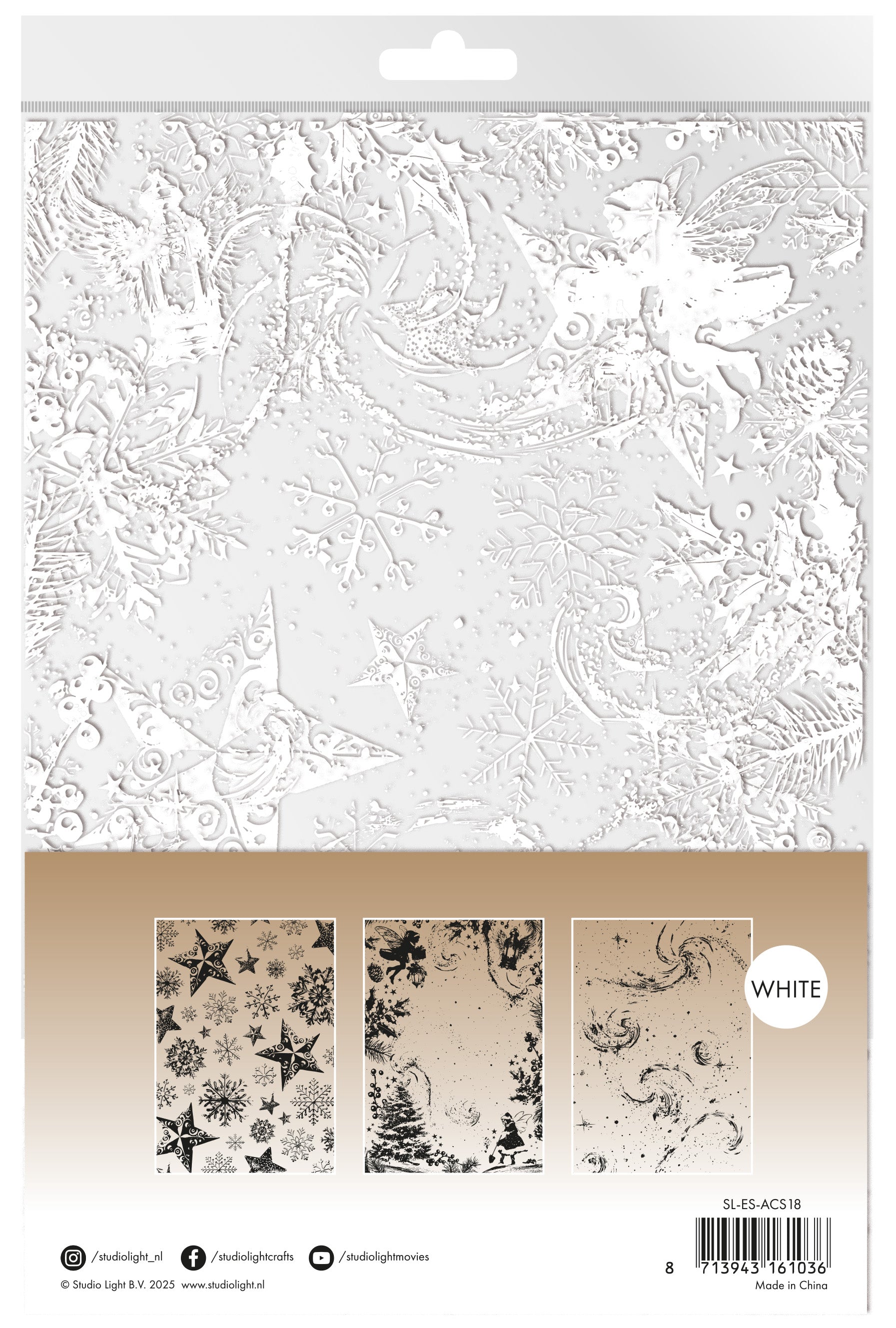 SL Acetate Sheets Snow, Fairies & Stars Essentials 6 Sheets