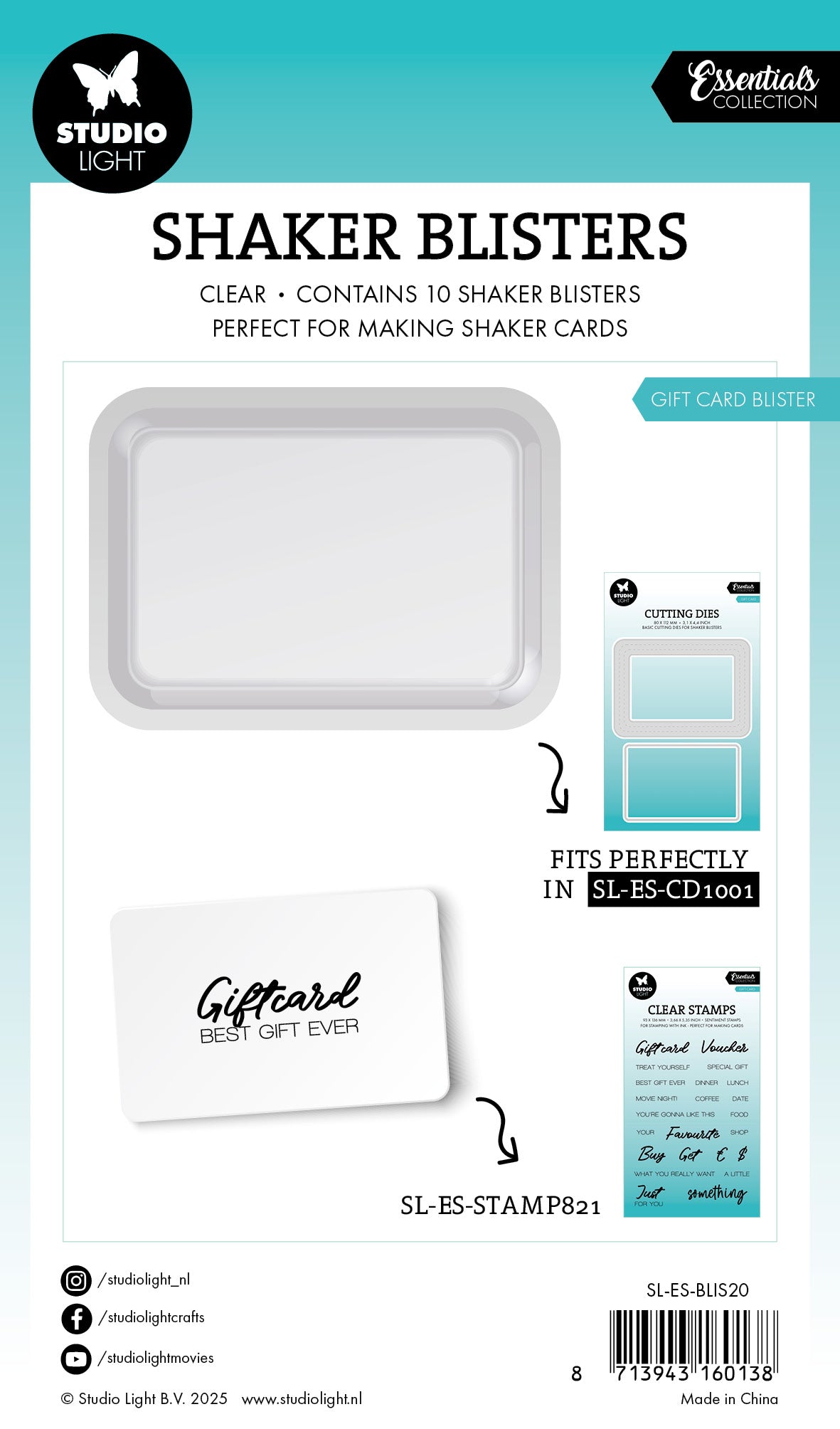 SL Shaker Blister Gift Card Blister Essentials 10 Pieces