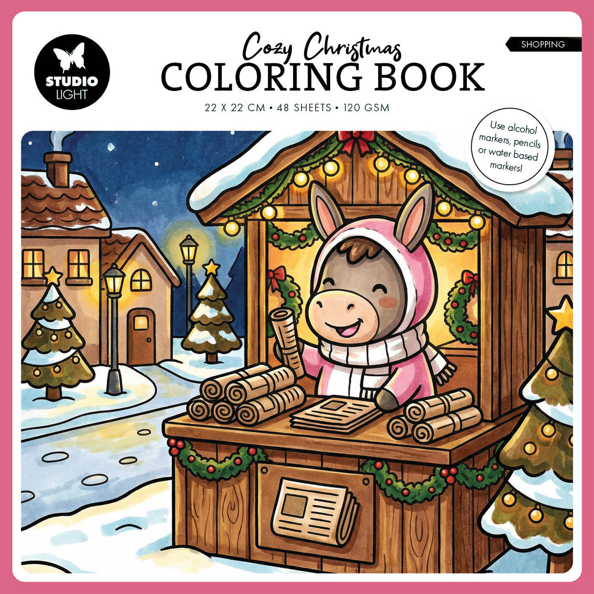 SL Coloring Book Cozy Christmas - Shopping Essentials 48 Sheets