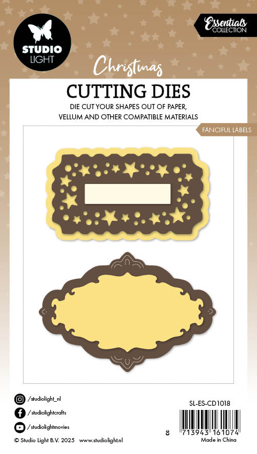 SL Cutting Die Fanciful Labels Essentials 6 Pieces