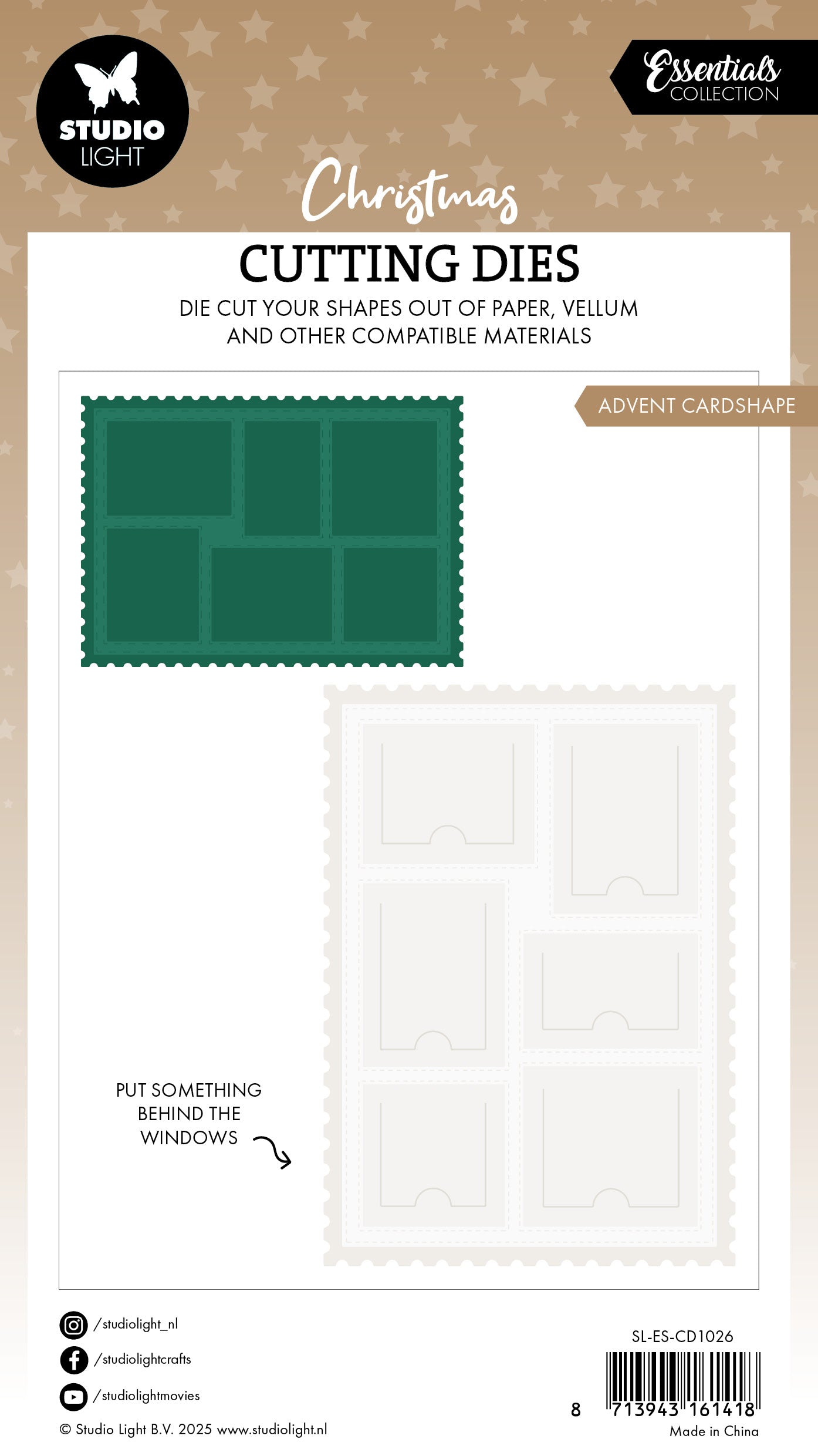 SL Cutting Die Advent Cardshape Essentials 8 Pieces