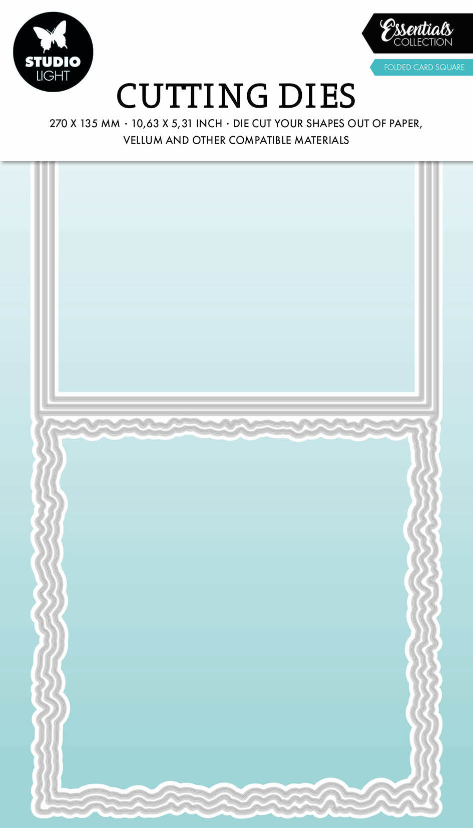 SL Cutting Die Torn Edge Cardshape Square Essentials 5 Pieces