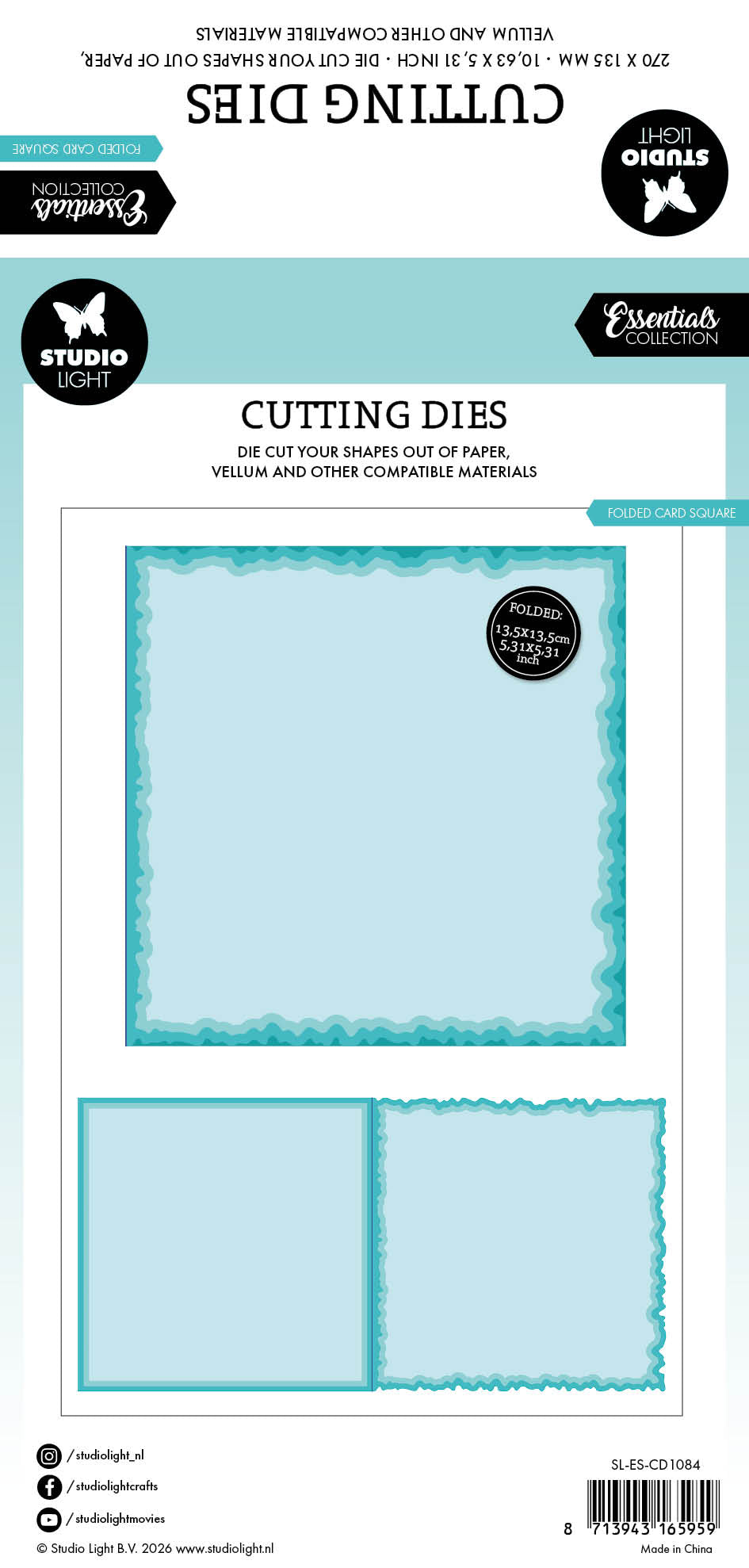 SL Cutting Die Torn Edge Cardshape Square Essentials 5 Pieces