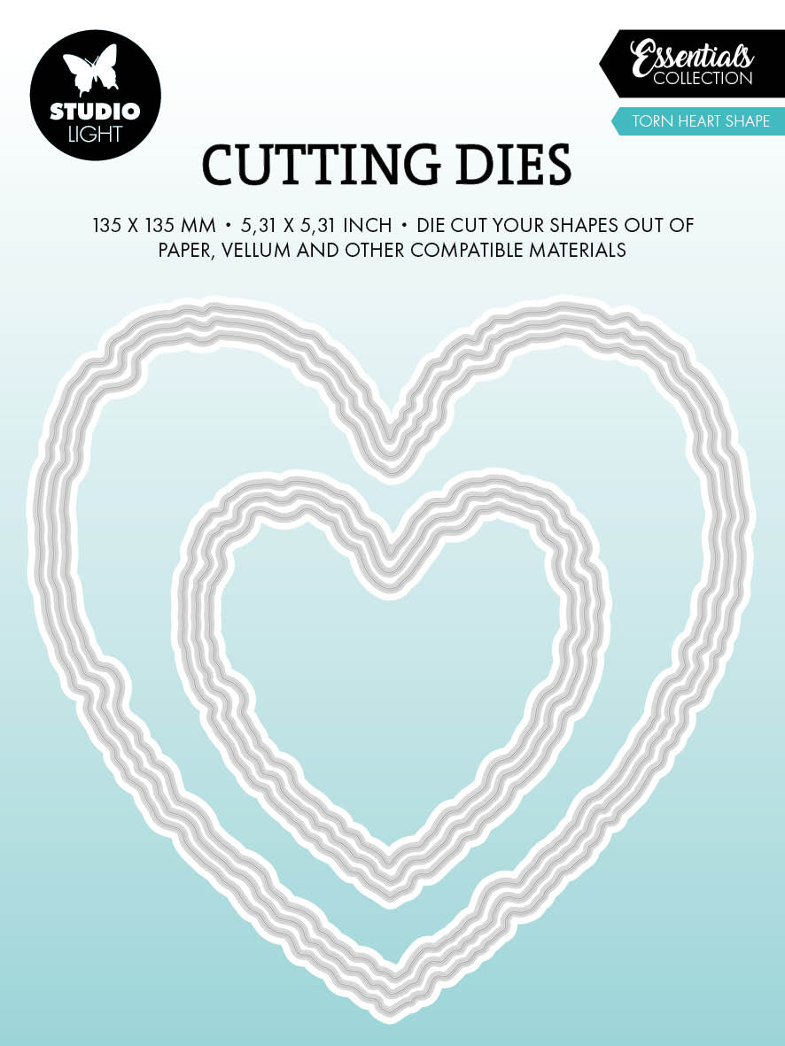 SL Cutting Die Torn Edge Heart Shape Essentials 6 Pieces