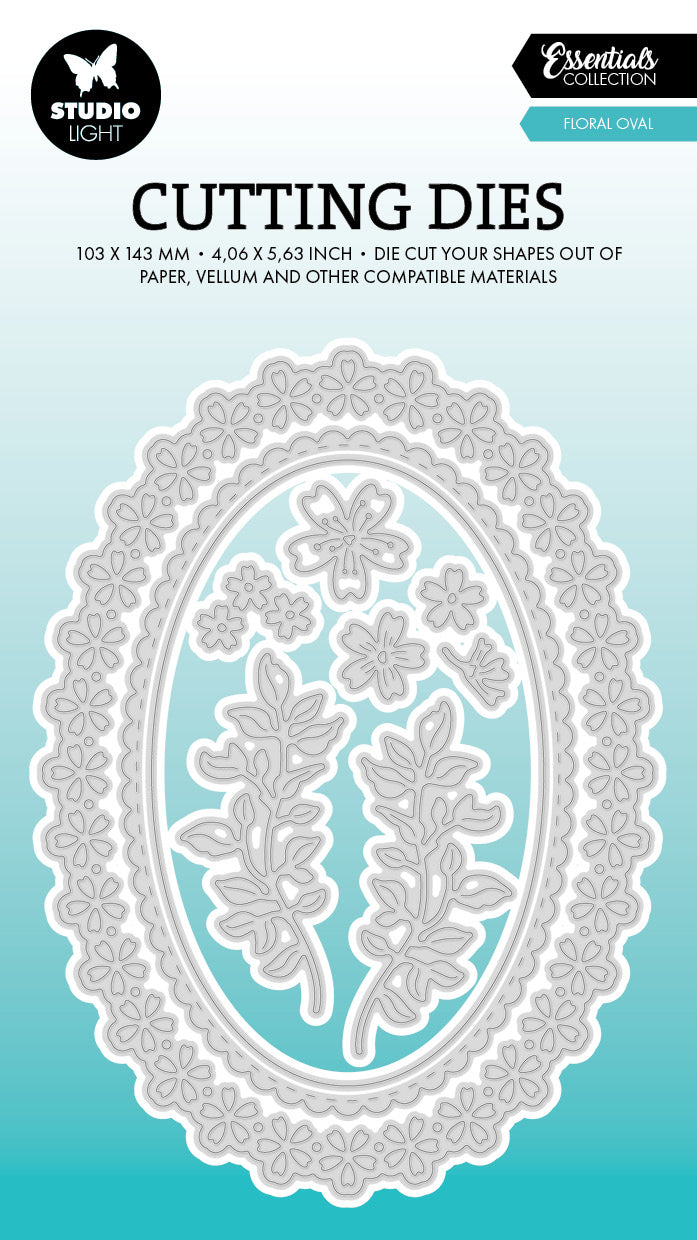SL Cutting Die Floral Oval Essentials 10 PC